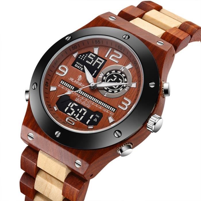 Montre Homme Synoke Sport Digitale LED Multifonction - Boîtier Caoutchouc Noir - Modèle 9032