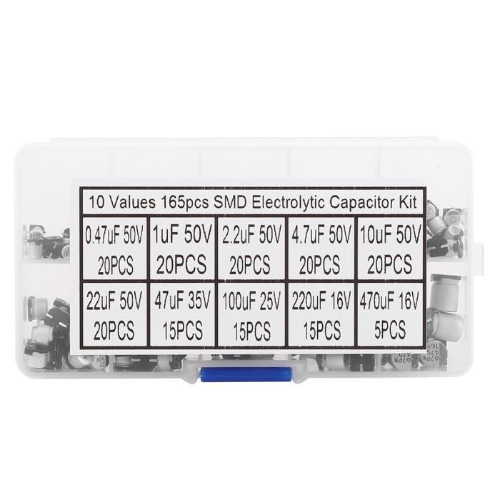 Kit de condensateur Kit D'assortiment Condensateur électrolytique en