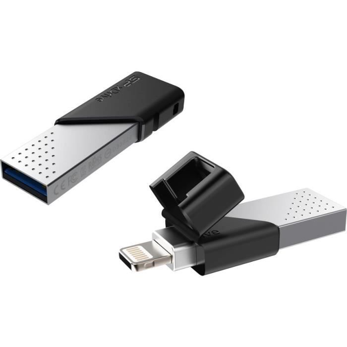 Cle Usb Pour Iphone 128 Go Double Connecteur Lightning Usb 3 1 Z50 Silicon Power Prix Pas Cher Cdiscount