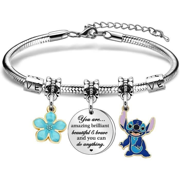 Stitch Gifts You Are Amazing Bracelet à breloques pour femme et