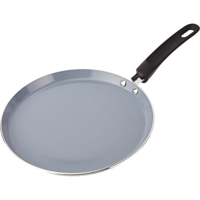MasterClass Padella Per Cr&ecirc;pe E Pancake Eco Induction - 24 Cm Antiaderente Senza PTFE, PFOA E BPA (Nero/Blu)