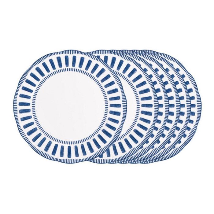 Assiette plate Napoli bleue 27 cm (lot de 6) - Table Passion