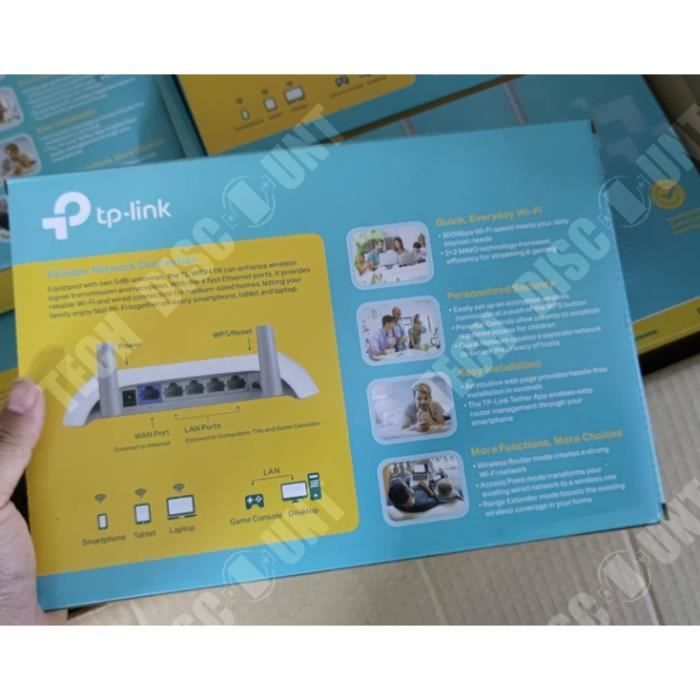 Routeur sans fil – TP-Link – WR841N – 300 Mbps – 2.4G – Pare-feu intégré