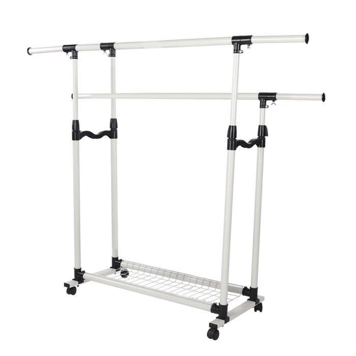 Portant Vêtements Himimi Avec Étagères Réglables - Rangement Pratique 90cm Gris