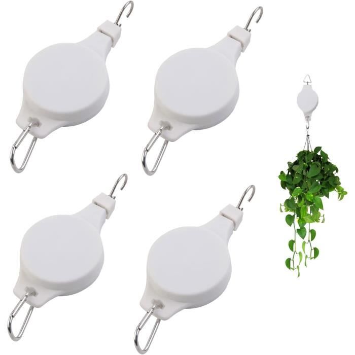 Lot De 2 Crochets De Suspension Rétractables Robustes Et Reglables Pour Plantes~p170088043
