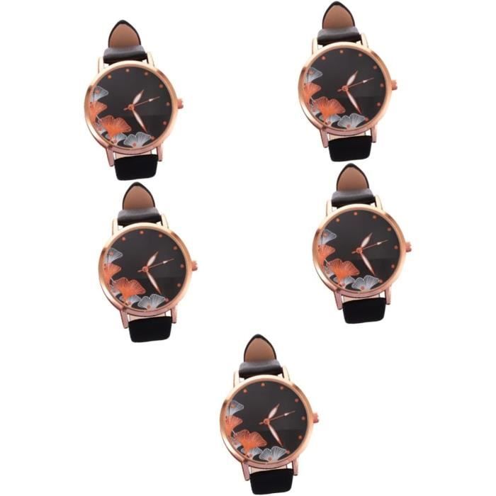 Montre-bracelet en cuir pour femme, tendance mode, Quartz, étanche
