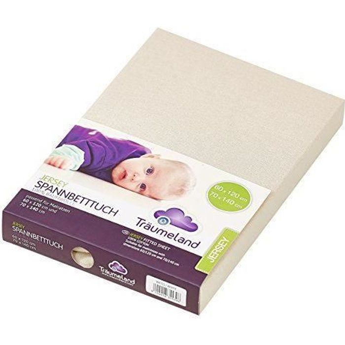 TrÃ¤umeland -ndash Drap housse de parc de jeux, 100% coton, 75 x 100 cm, couleur beige - TT02016