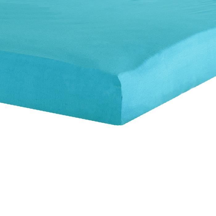 TROIS KILOS SEPT Drap housse - 70x140 cm - Turquoise