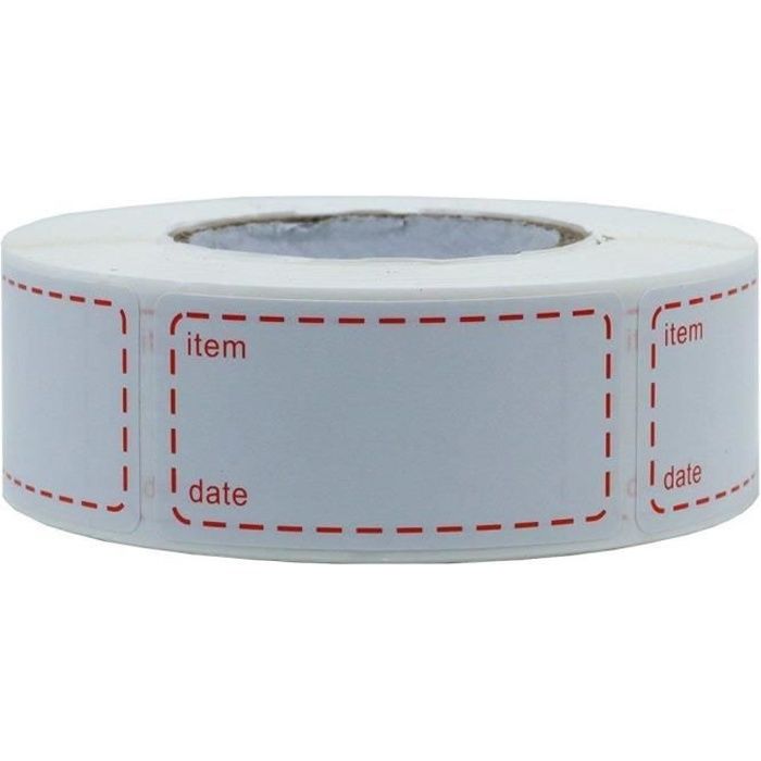 sans résidus étiquettes en papier pour réfrigérateur congélateur sans frottement Noir 2.5 x 7.6 cm pour récipients alimentaires Étiquettes amovibles pour congélateur