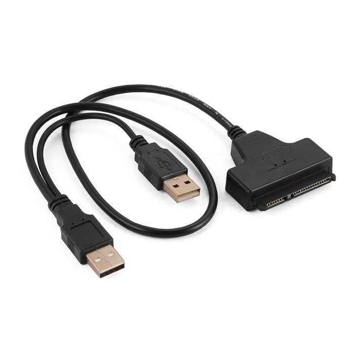 USB 3.0 à SATA 22 broches 2,5 pouces disque dur pilote SSD câble adaptateur  - Cdiscount Informatique