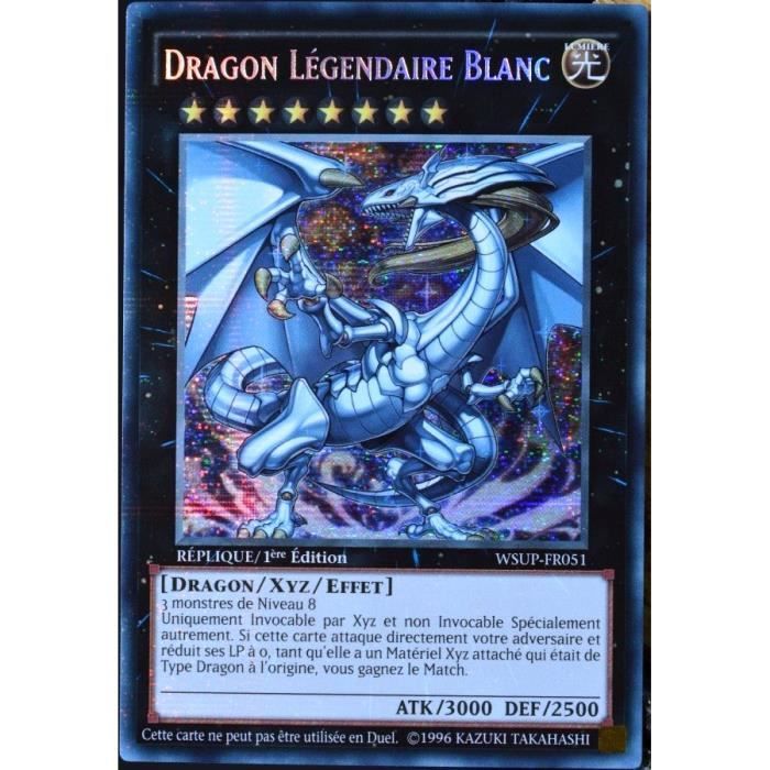 YUGIOH Dragon Légendaire Blanc WSUP-FR051 VF/SECRET