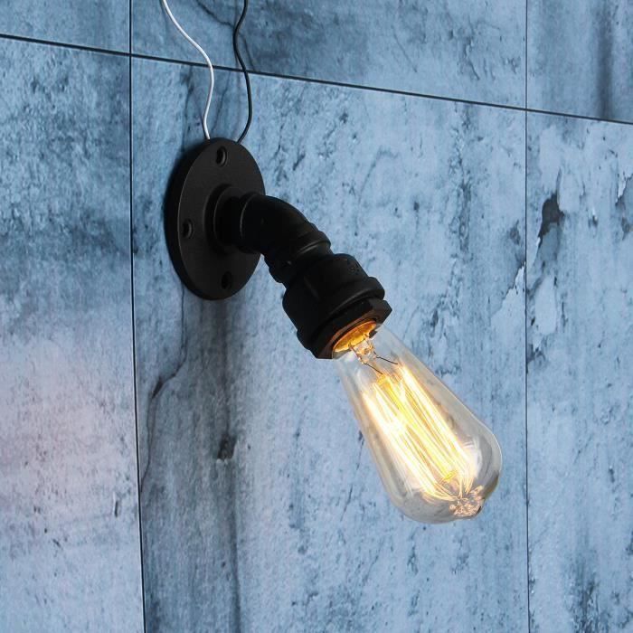 Vintage applique murale interieur industrial métal luminaire décoration