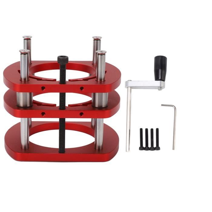 Table élévatrice Pour Routeur - Base De Levage à 4 Mâchoires - Pour Machines De 64 à 66 Mm De Diamètre - Levage Jusqu'à 51 Mm