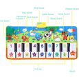 Tapis de danse, tapis de piano pour enfants couverture de clavier pour sol bébé  musical tactile tapis de jeu-1