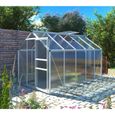 Serre jardin polycarbonate - HABITAT ET JARDIN - Hortensia - 6m² - Aluminium anti-rouille - Parois traitées UV-1