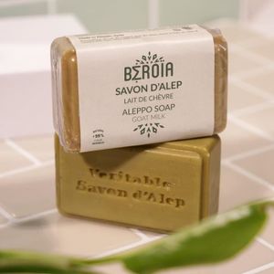 Savon D'Alep BIO Premium Au Lait De Chèvre - Marque Alepia, 30 Ml, Fabriqué En France