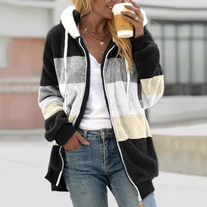 Veste Polaire Femme Avec Capuche Zippée - Sweat-shirt Oversize Pour L'automne/hiver, Grande Taille - 11