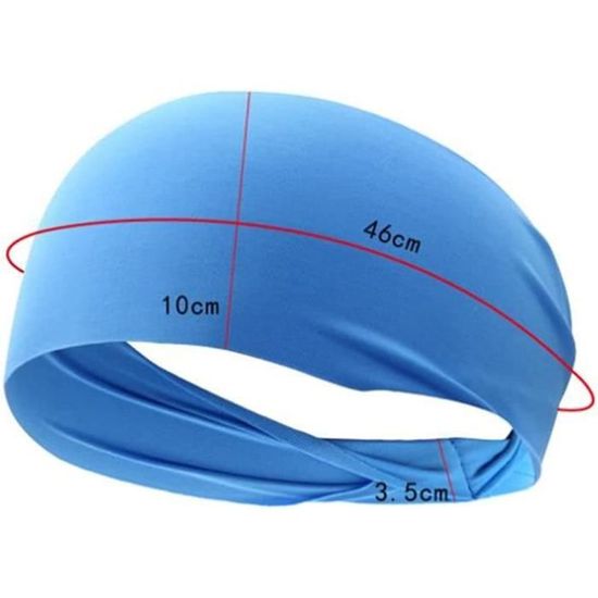 Pack De 3 Bandeaux Sport LATTCURE - Anti-transpiration, élastique, Unisexe Pour Running, Yoga, Etc. - 10