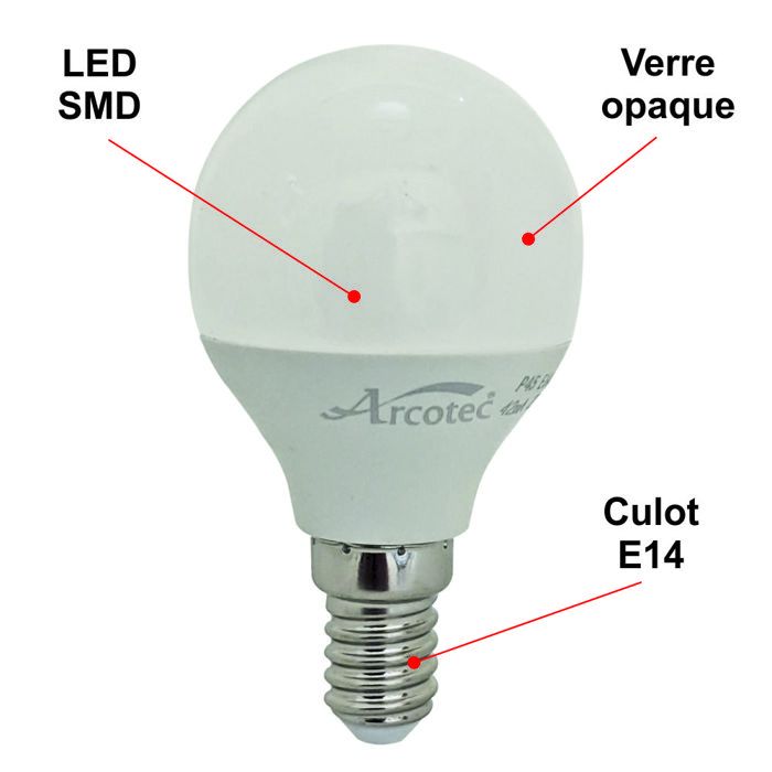Lot de 10 ampoule LED 4W Eq 40W Filament E27 G45