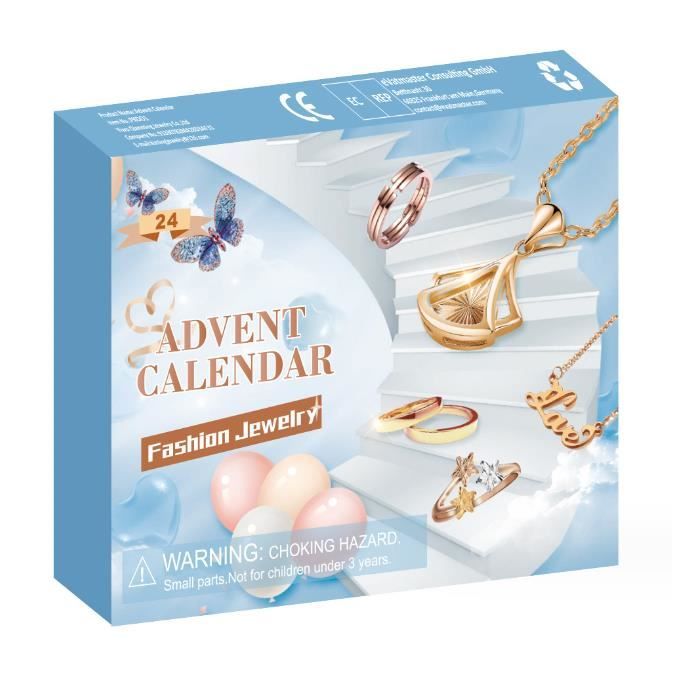 Calendrier De L’Avent Bijoux 2024 – 24 Surprises (colliers, Bracelets, Boucles D’oreilles) – Cadeau Pour Femme, Fille, Amoureuse