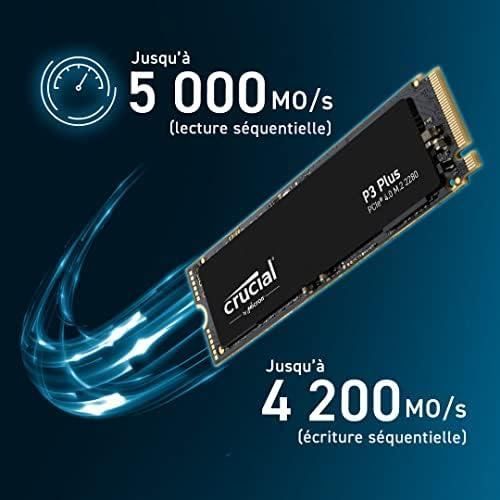 SSD interne Crucial P3 Plus 1To M.2 PCIe Gen4 NVMe - Jusqu'à