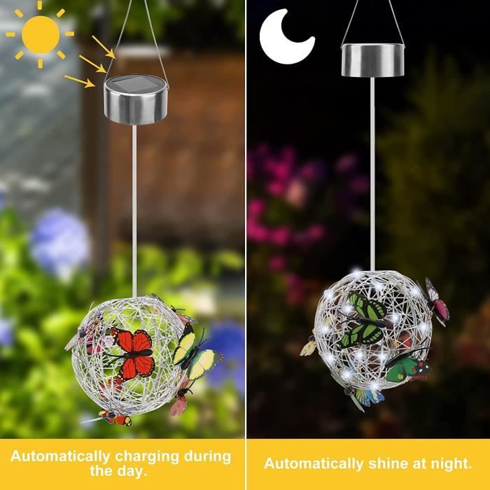 Lampadaire extérieur,Lampe solaire d'extérieur à 150 LED, éclairage de  paysage, feu d'artifice, idéal pour un jardin ou - 1pcs White - Cdiscount  Maison