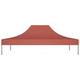 Déco Toit de tente de réception - Toile de Tonnelle 4x3 m Terre cuite 270 g-m² Pour Extérieur Terrasse Jardin - 5561-2