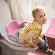 YUENFONG Réducteur de Toilette, Siège de toilette Pliable pour Enfant, Kids Toilet Seat pour pot de toilette, Rose + gris-2