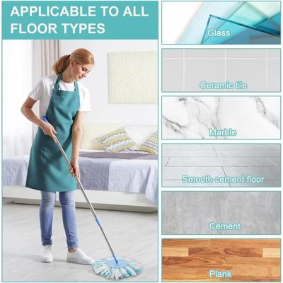 4 Têtes De Rechange Serpillière Leifheit - Fibres Ultra Absorbantes Compatibles Tous Sols
