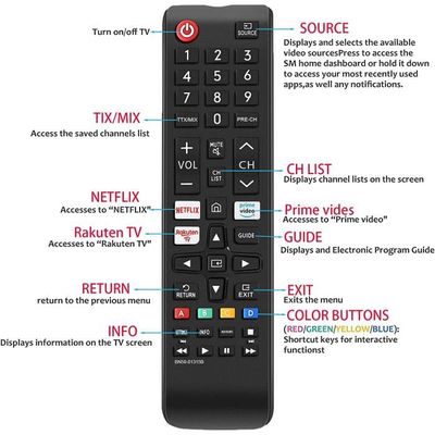 Nouvelle Télécommande Universelle Samsung pour telecommande Samsung Smart  TV pour telecommande Samsung TV - avec Netflix, Prime Video, Samsung TV