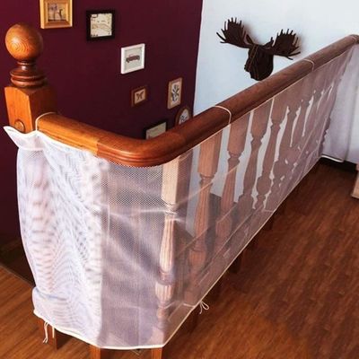 Filet De Protection Pour Escalier Et Balcon – 3m X 79cm, Maille Fine 0,5cm – Sécurité Enfant Et Chat, Blanc