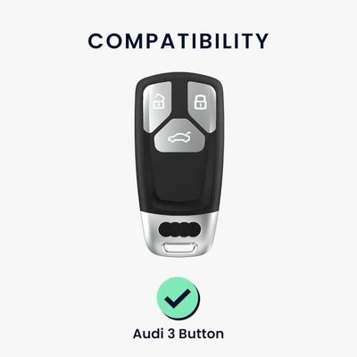 Coque Clé Voiture Audi Fibre Carbone - Protection TPU Pour A4, Q5, Q7, TT... Avec Porte-clés