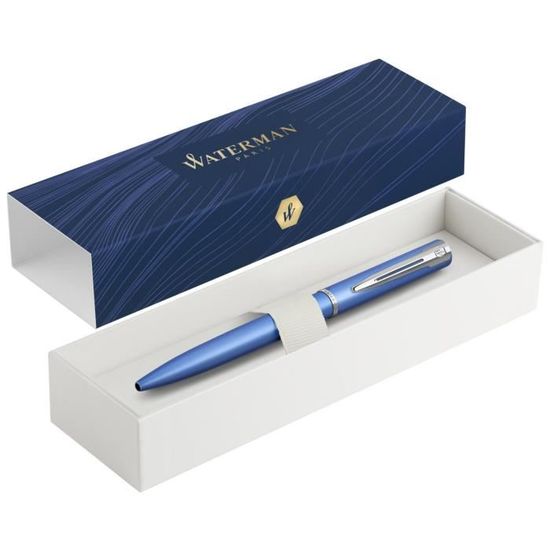 Stylo Plume Waterman Graduate Allure - Noir Mat | Encre Bleu Sérénité | Élégance à La Française