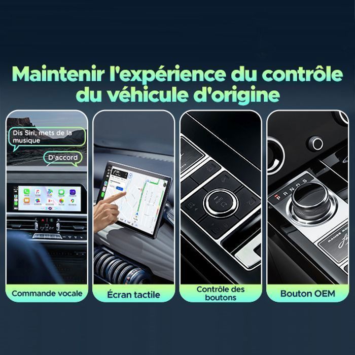 2025 CarPlay Sans Fil & Android Auto Sans Fil Adaptateur, 2-in-1