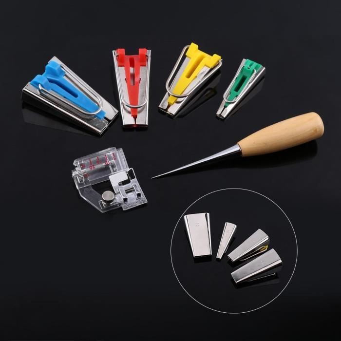 Appareils à Biais, 4 Outils de Couture ​Pour Biais, Bias Tape Maker, Faire des Biais