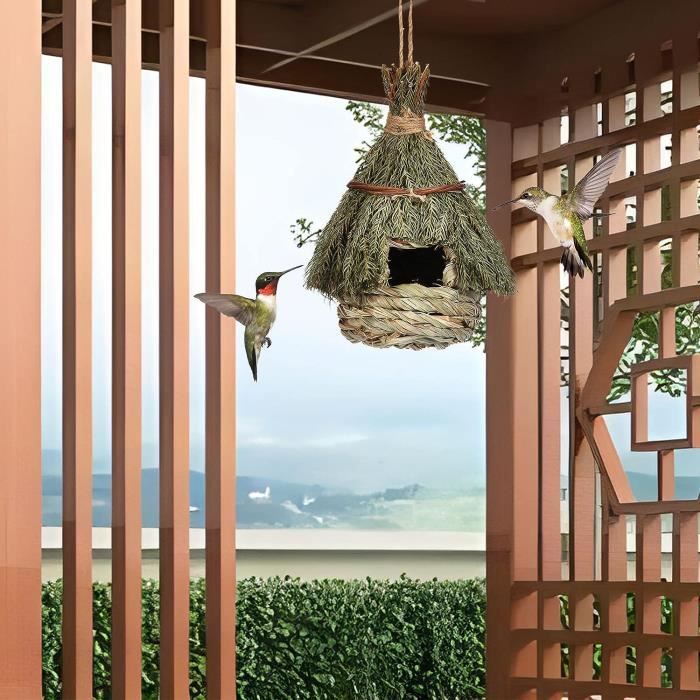 Maison En Bois Pour Colibris, Nid Solide Pour Oiseaux, Décoration