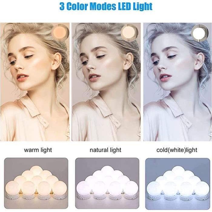 Lampe miroir LED DIY Lampe USB Maquillage Variable 10 LED