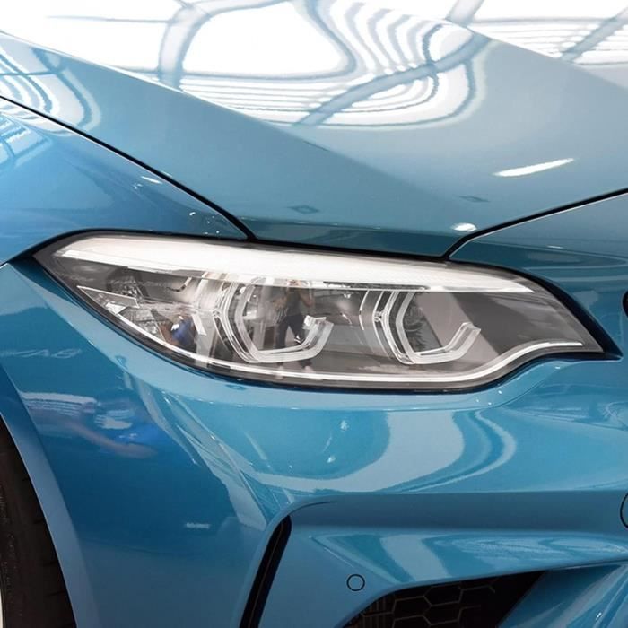 Film Protection Phare Voiture TPU Noir Fumé Transparent - Protection Anti-Rayures & Look Sportif Pour Renault Mégane 4 (2017 à Aujourd'hui) - Découpe Précise 1:1