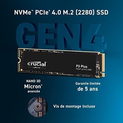 SSD interne Crucial P3 Plus 1To M.2 PCIe Gen4 NVMe - Jusqu'à