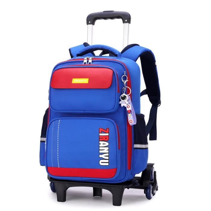 Cartable Rouge Cartable à roulettes Baclpack École pour Les Garçons et Les Filles ...