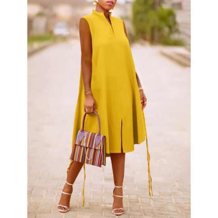 Robe chemise sans manche femme shop