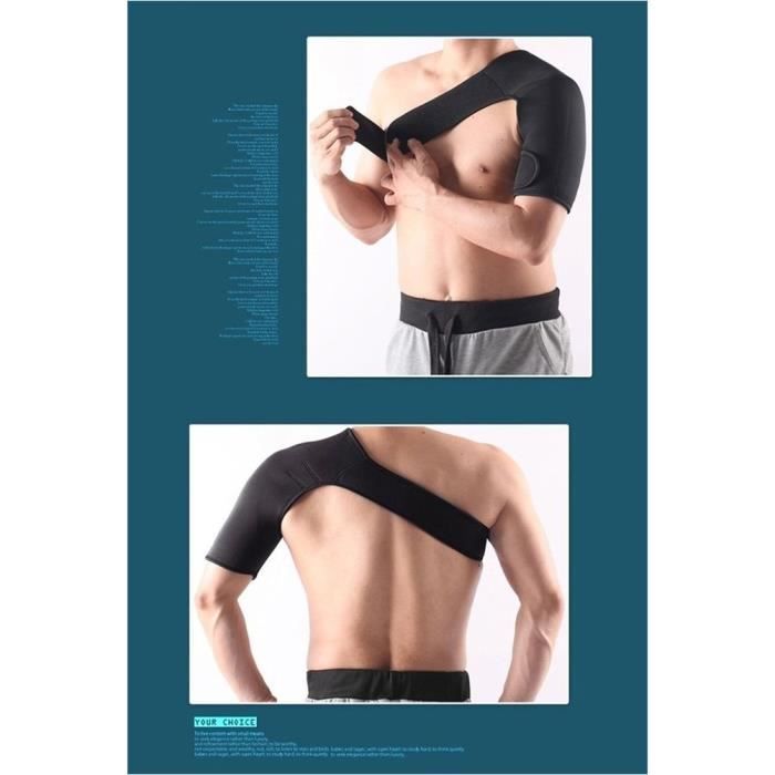 Sangle De Soutien Double épaule Pour Adultes - Noir, Ajustable, Pour Le Sport
