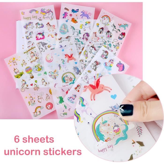 Trousse Licorne Fille Rose Clair Avec Porte-clés - Cadeau Papeterie Enfant Anniversaire