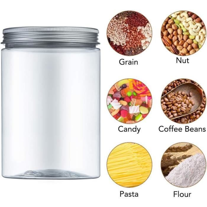 Plastique Récipient Boîte Bocal Set, 20-Pieces, Argent, Rangement Cuisine | eBay