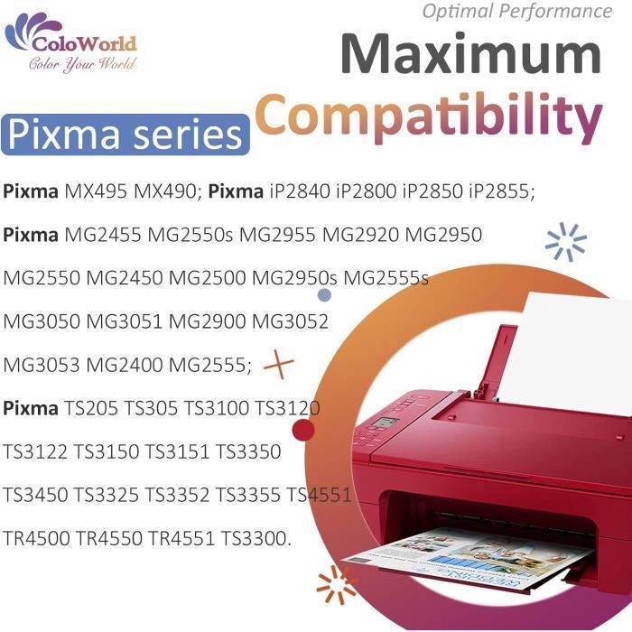 Cartouches Jet d'encre pour Imprimante Canon PIXMA MG 2500 Series