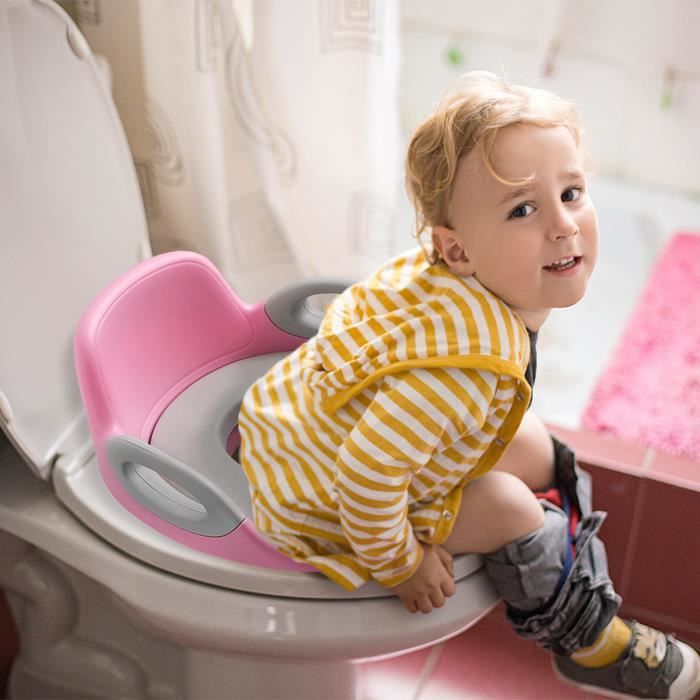 DREAMADE Siège de Toilettes Enfant Confortable Pliable avec 2