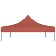Déco Toit de tente de réception - Toile de Tonnelle 4x3 m Terre cuite 270 g-m² Pour Extérieur Terrasse Jardin - 5561-3