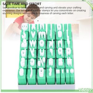 Lot De Tampons Alphabet Pour Argile Et Céramique – 2 Jeux Majuscule/minuscule, Symboles, Boîte De Rangement – Outil De Poterie