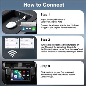 Adaptateur CarPlay Sans Fil Euakee - Compatible Voitures 2016+ - Plug & Play