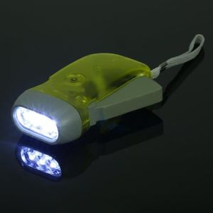 Lampe De Poche D'urgence à Manivelle Avec Mousqueton Dynamo Rechargeable Pour Camping Escalade Marche